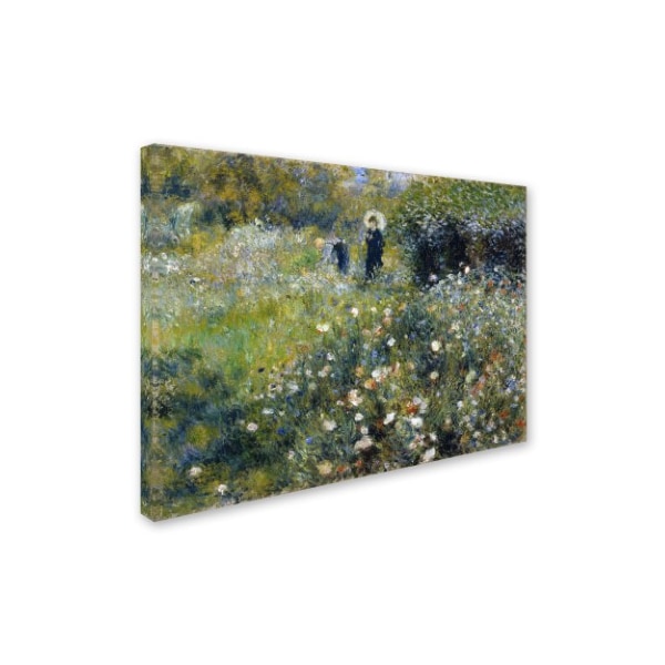 Renoir 'Woman With A Parasol In A Garden' Canvas Art,35x47